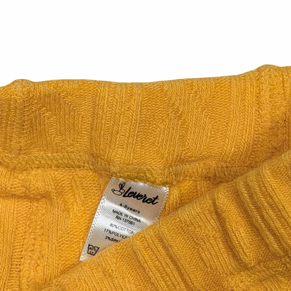 Leveret Cable Knit Tights Mustard Yellow